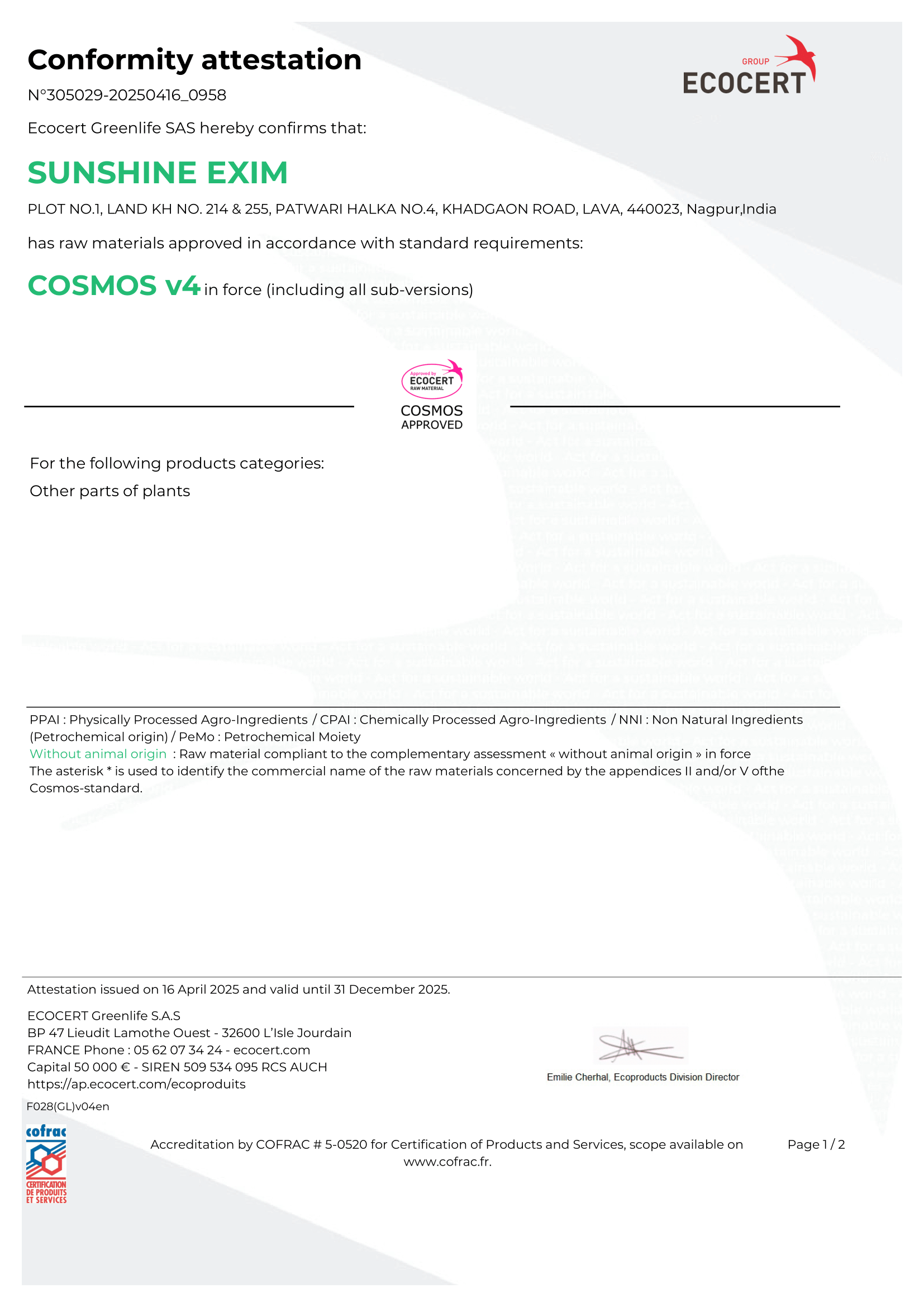 Certificate 1